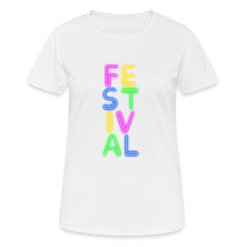 festival - T-shirt respirant Femme - blanc - Devant - AI Model Female 172 dark (172cm)