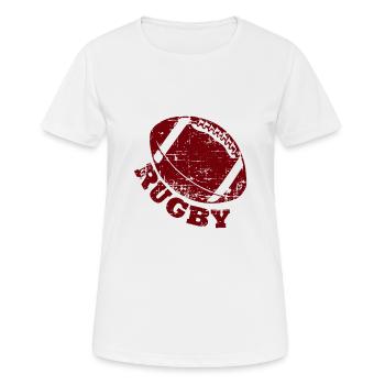Rugby football gift fan rugby player - Women's Breathable T-Shirt - white - Front - AI Model Female 172 dark (172cm)