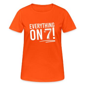 Le bonheur de la chance Avoir le nombre préféré cadeau - T-shirt respirant Femme - orange néon - Devant - AI Model Female 172 dark (172cm)