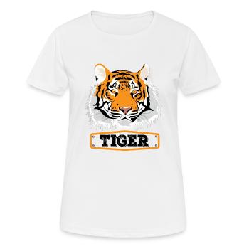 tigre - T-shirt respirant Femme - blanc - Devant - AI Model Female 172 dark (172cm)