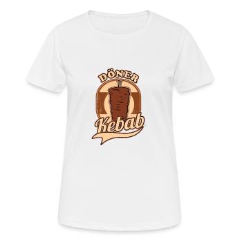 I love Döner / Ich liebe Döner - Frauen T-Shirt atmungsaktiv - Weiß - Vorne - AI Model Female 172 dark (172cm)