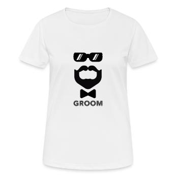 Bachelor party groom - Women's Breathable T-Shirt - white - Front - AI Model Female 172 dark (172cm)