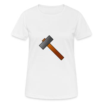 Handwerker Hammer - Frauen T-Shirt atmungsaktiv - Weiß - Vorne - AI Model Female 172 dark (172cm)