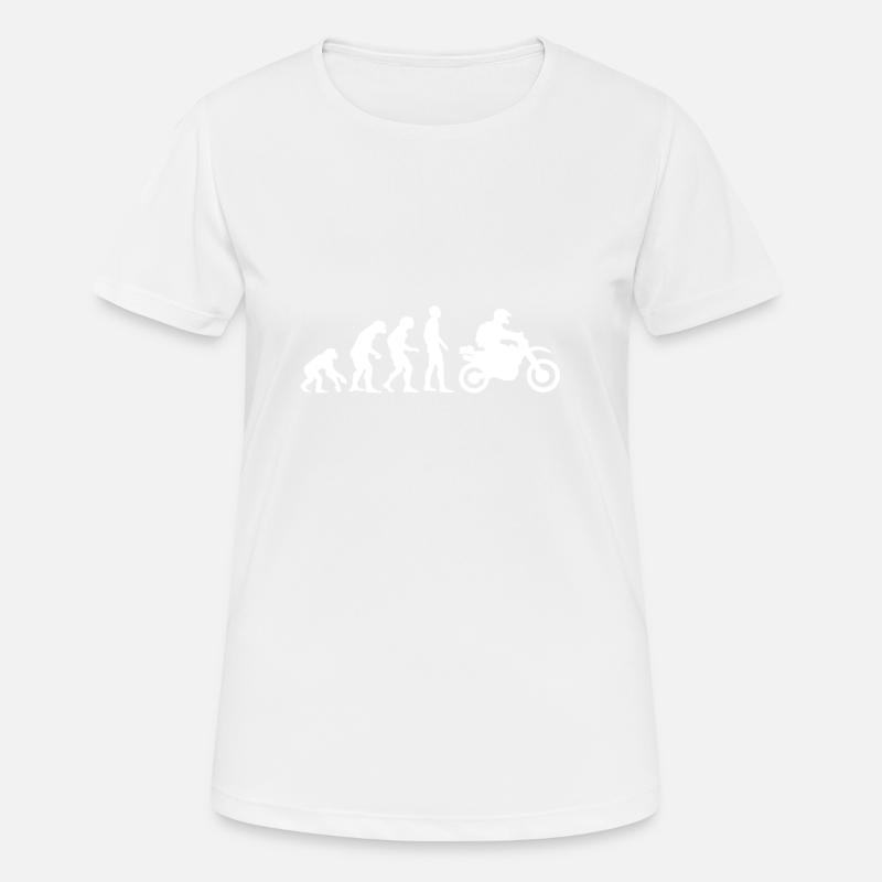 Evolution! Motorcycle Gift Idea Bikes - Women's Breathable T-Shirt - white