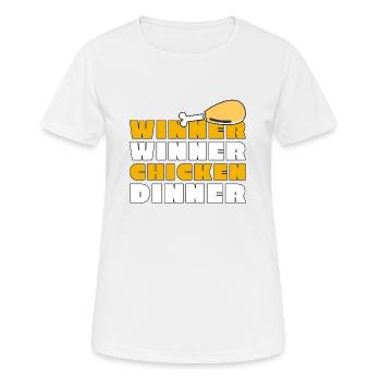 PUBG Gamer Online Games Gift Idea - Women's Breathable T-Shirt - white - Front - AI Model Female 172 dark (172cm)