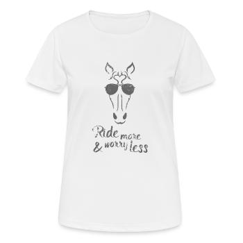 Les chevaux insouciants montent un cadeau vintage - T-shirt respirant Femme - blanc - Devant - AI Model Female 172 dark (172cm)