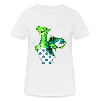 Dragon in the cup Mythical creature - Women's Breathable T-Shirt - white - Front - AI Model Female 172 dark (172cm)