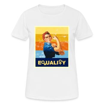 Feminisme féminité émancipation rétro vintage - T-shirt respirant Femme - blanc - Devant - AI Model Female 172 dark (172cm)