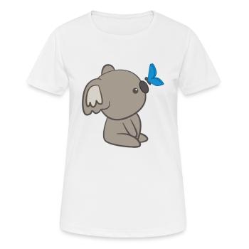 Koala - Koalas - T-shirt Koala - Papillon - T-shirt respirant Femme - blanc - Devant - AI Model Female 172 dark (172cm)