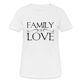 Family of Love Familie der Liebe - Frauen T-Shirt atmungsaktiv - Weiß - Vorne - AI Model Female 172 dark (172cm)