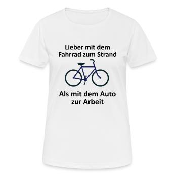 bicycle - Women's Breathable T-Shirt - white - Front - AI Model Female 172 dark (172cm)