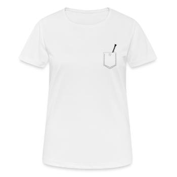 Clarinette - T-shirt respirant Femme - blanc - Devant - AI Model Female 172 dark (172cm)
