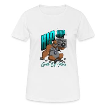 Gorilla Musique Dfs - T-shirt respirant Femme - blanc - Devant - AI Model Female 172 dark (172cm)