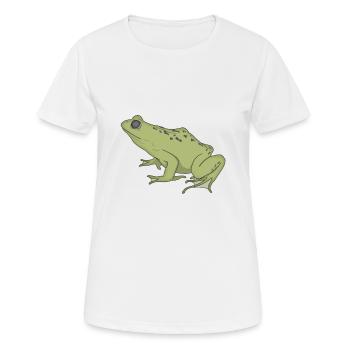 grenouille - T-shirt respirant Femme - blanc - Devant - AI Model Female 172 dark (172cm)