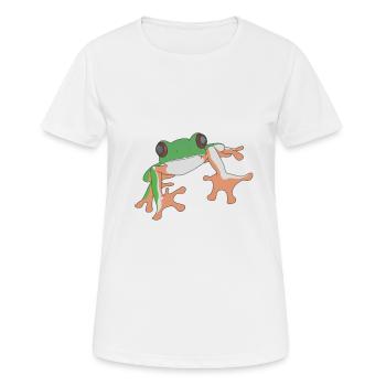 grenouille - T-shirt respirant Femme - blanc - Devant - AI Model Female 172 dark (172cm)
