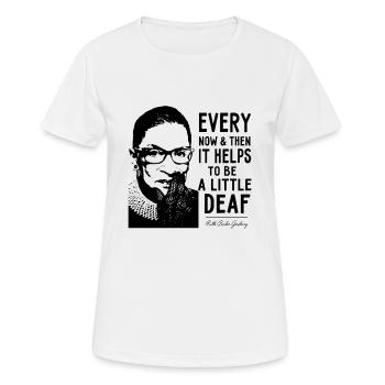 Hin und wieder hilft es, ein wenig taub zu sein - Frauen T-Shirt atmungsaktiv - Weiß - Vorne - AI Model Female 172 dark (172cm)