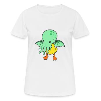 Canetons mutés - T-shirt respirant Femme - blanc - Devant - AI Model Female 172 dark (172cm)