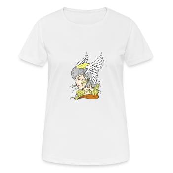 Wallküre - T-shirt respirant Femme - blanc - Devant - AI Model Female 172 dark (172cm)