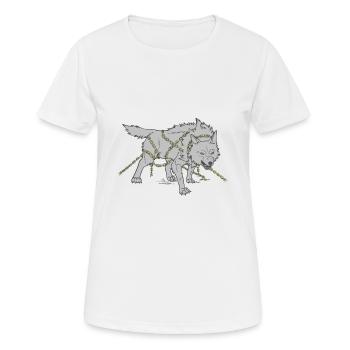 Loup dans les chaînes - T-shirt respirant Femme - blanc - Devant - AI Model Female 172 dark (172cm)