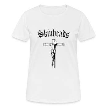 Skinhead Kreuz 1969 Oi Ska Punk Shirt Motiv - Frauen T-Shirt atmungsaktiv - Weiß - Vorne - AI Model Female 172 dark (172cm)