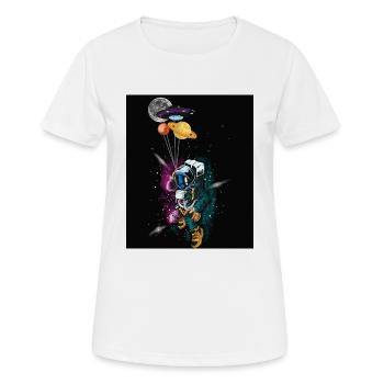 Space Astronaut - Women's Breathable T-Shirt - white - Front - AI Model Female 172 dark (172cm)
