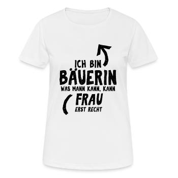 Stolze Bäuerin, Frau, Geschenk Geburtstag Beruf - Frauen T-Shirt atmungsaktiv - Weiß - Vorne - AI Model Female 172 dark (172cm)