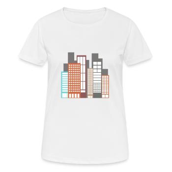 bâtiment - T-shirt respirant Femme - blanc - Devant - AI Model Female 172 dark (172cm)