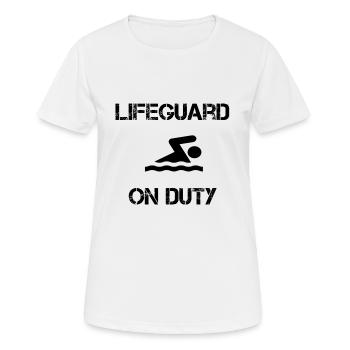 Lifeguard on Duty - Frauen T-Shirt atmungsaktiv - Weiß - Vorne - AI Model Female 172 dark (172cm)