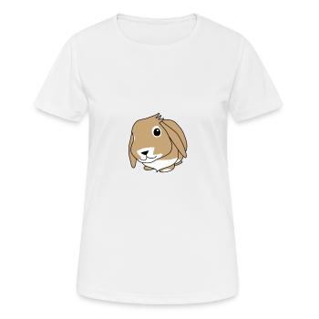 Lapin - Zwergwidder - T-shirt respirant Femme - blanc - Devant - AI Model Female 172 dark (172cm)