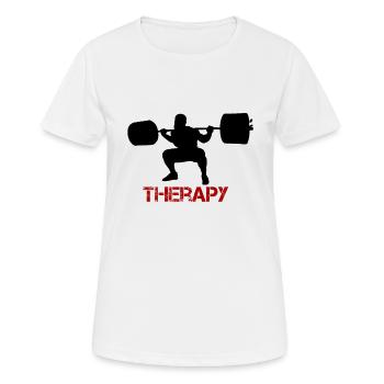 Gymnastique de musculation de musculation de levage - T-shirt respirant Femme - blanc - Devant - AI Model Female 172 dark (172cm)