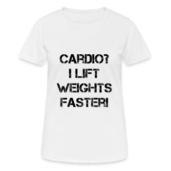 Weights faster Bodybuilding Power Lifting G - Women's Breathable T-Shirt - white - Front - AI Model Female 172 dark (172cm)