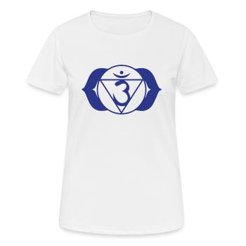 Chakra Sacred Symbol Yoga Meditation Gift Brow - Women's Breathable T-Shirt - white - Front - AI Model Female 172 dark (172cm)