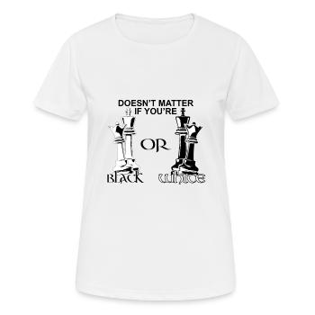 échecs - T-shirt respirant Femme - blanc - Devant - AI Model Female 172 dark (172cm)