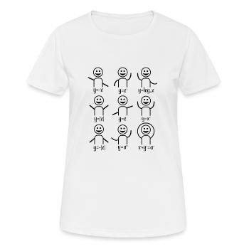 Cours de maths algèbre - T-shirt respirant Femme - blanc - Devant - AI Model Female 172 dark (172cm)