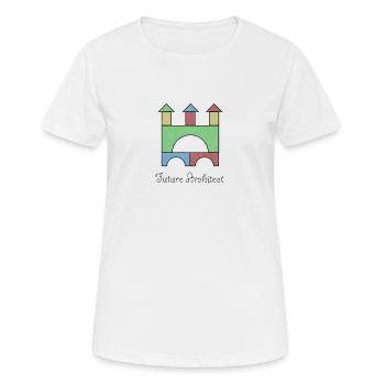 Future chemise d'architecte d'enfants - T-shirt respirant Femme - blanc - Devant - AI Model Female 172 dark (172cm)