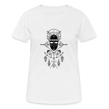 Shaman (bright background) - Women's Breathable T-Shirt - white - Front - AI Model Female 172 dark (172cm)
