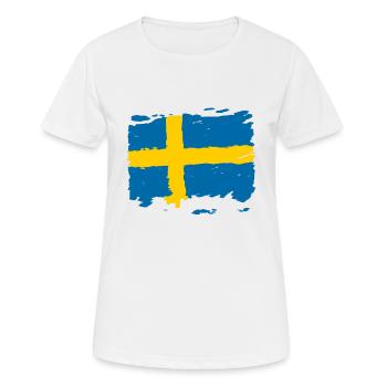 Sverige flag - Sweden flag - Sweden flag - Women's Breathable T-Shirt - white - Front - AI Model Female 172 dark (172cm)