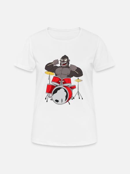 Gift drummer drummer drummer - Women's Breathable T-Shirt - white