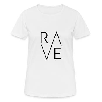 rave - T-shirt respirant Femme - blanc - Devant - AI Model Female 172 dark (172cm)