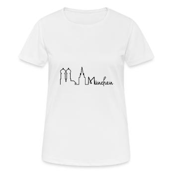 Munich - T-shirt respirant Femme - blanc - Devant - AI Model Female 172 dark (172cm)