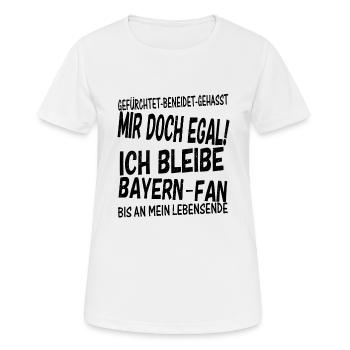 Bayern Fan Design - Frauen T-Shirt atmungsaktiv - Weiß - Vorne - AI Model Female 172 dark (172cm)