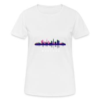 Munich - T-shirt respirant Femme - blanc - Devant - AI Model Female 172 dark (172cm)