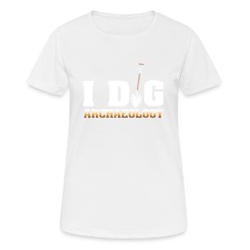 Archäologie Sammler - Frauen T-Shirt atmungsaktiv - Weiß - Vorne - AI Model Female 172 dark (172cm)
