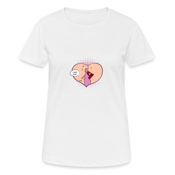 Ich liebe dich - Frauen T-Shirt atmungsaktiv - Weiß - Vorne - AI Model Female 172 dark (172cm)
