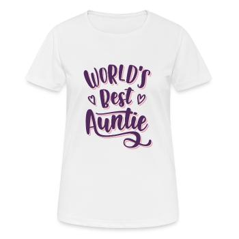 Best Aunt Ever - For the dearest aunt in the world - Women's Breathable T-Shirt - white - Front - AI Model Female 172 dark (172cm)