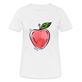 Apfel Obst Frucht Apple Fruit - Frauen T-Shirt atmungsaktiv - Weiß - Vorne - AI Model Female 172 dark (172cm)