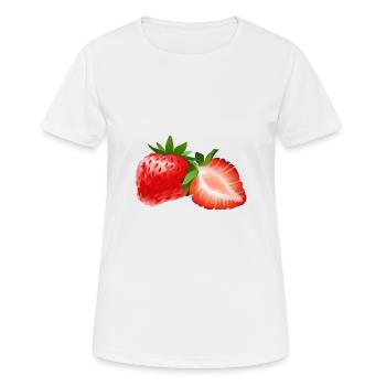 Fraises Fruit Fruit Fraise Fruit - T-shirt respirant Femme - blanc - Devant - AI Model Female 172 dark (172cm)