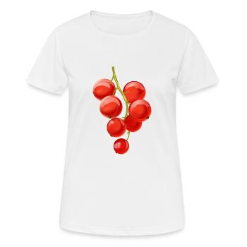 Fruits de baie de fruit groseille - T-shirt respirant Femme - blanc - Devant - AI Model Female 172 dark (172cm)