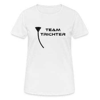 Team Trichter Bier Bong Party Beer - Frauen T-Shirt atmungsaktiv - Weiß - Vorne - AI Model Female 172 dark (172cm)