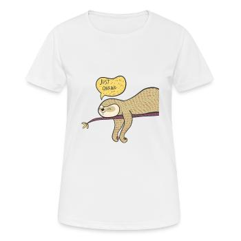Lustiges Shirt - Frauen T-Shirt atmungsaktiv - Weiß - Vorne - AI Model Female 172 dark (172cm)
